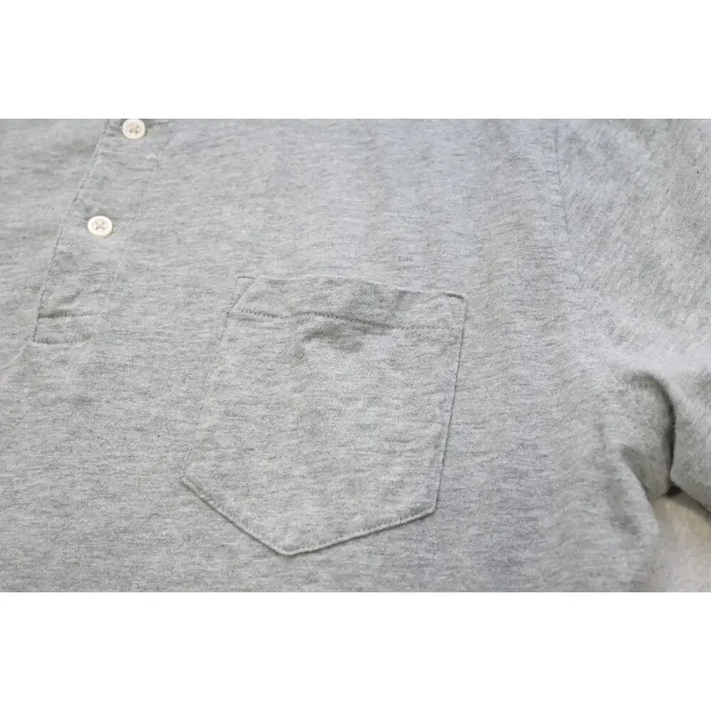 J Crew Mercantile Polo Gray Short‎ Sleeve Casual Prep Mens Size 2XL XXL